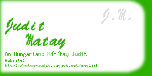 judit matay business card